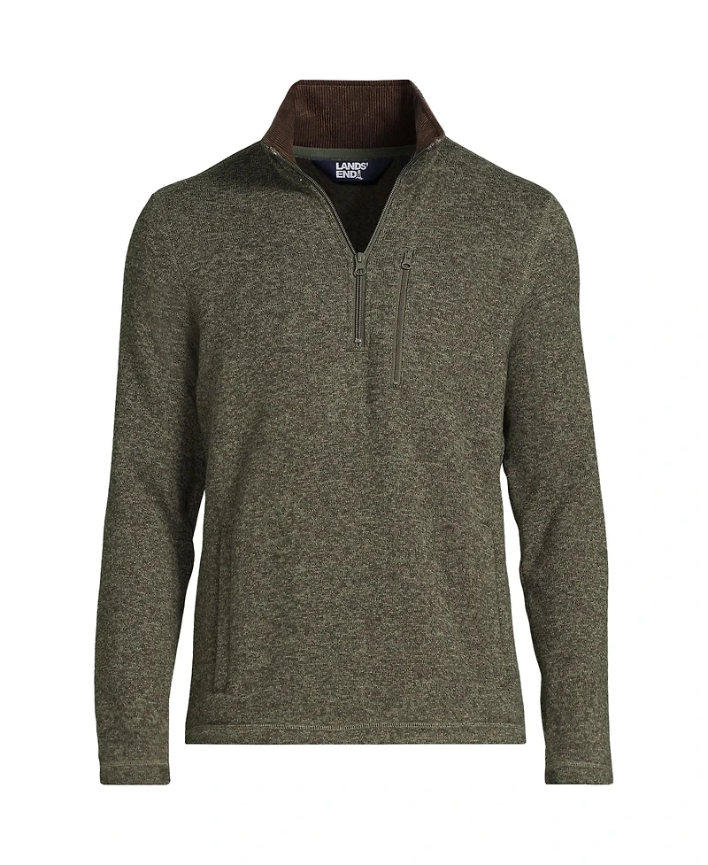 Lands' End Men's Tall Sweater Fleece Quarter Zip Pullover