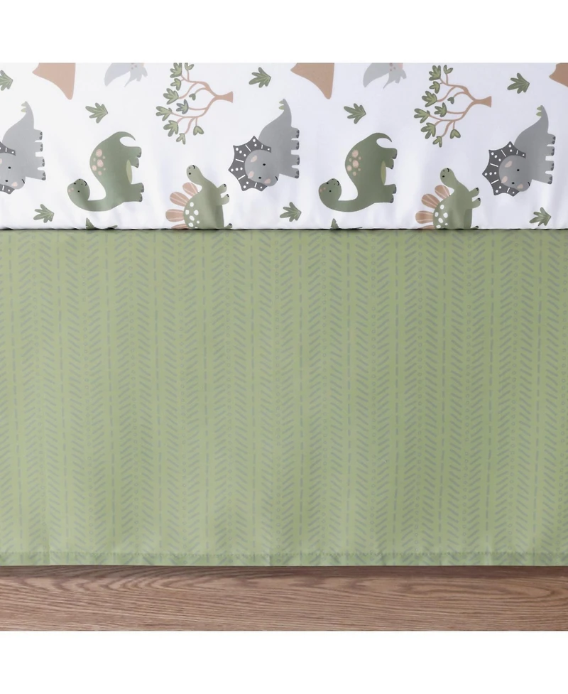 The Peanutshell Dinosaur Dreams Crib Bedding Set for Baby Boys, 3 Piece Nursery Set