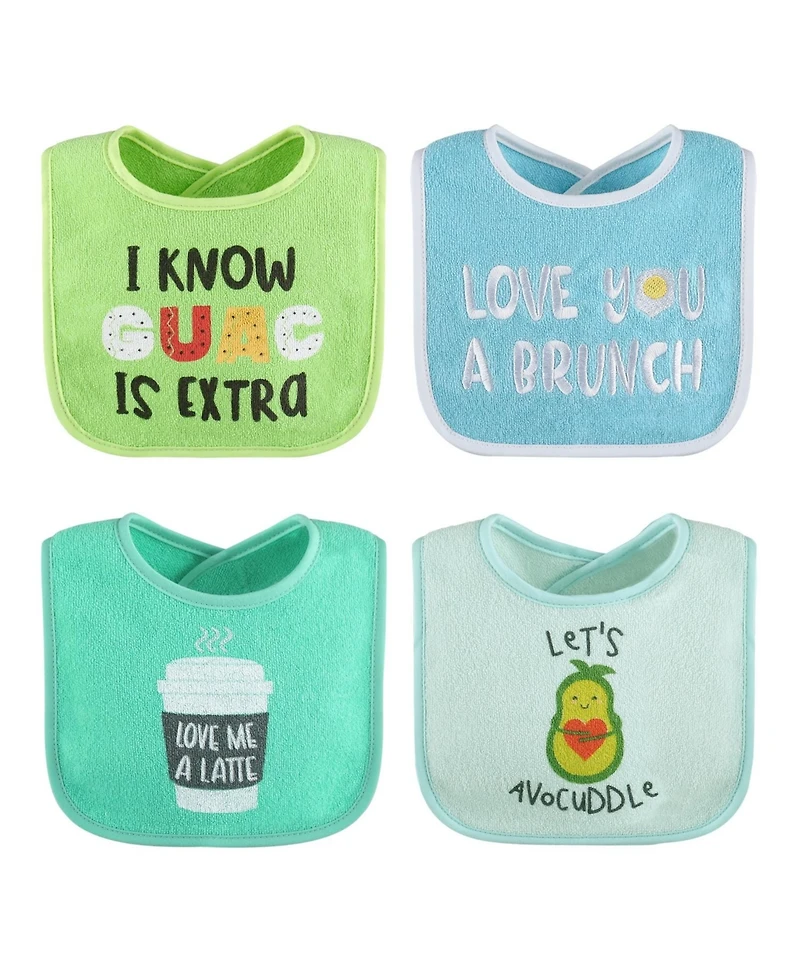 The Peanutshell Baby Girls Unisex Terry Bibs, 16 Pack for Feeding, Teething, or Drooling, Neutrals Theme