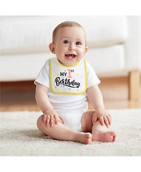The Peanutshell Baby Boys New Holiday Terry Bib 10 Pack Set