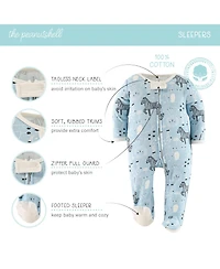The Peanutshell Baby Boys Newborn Layette Gift Set Boys, Blue Safari, 30 Essential Pieces