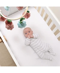 The Peanutshell Wildflower Baby Musical Wooden Crib Mobile