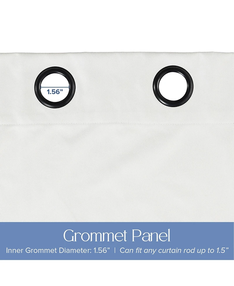 Soft Cotton Feel Twill Polyester Blackout Grommet Pair (2 panels