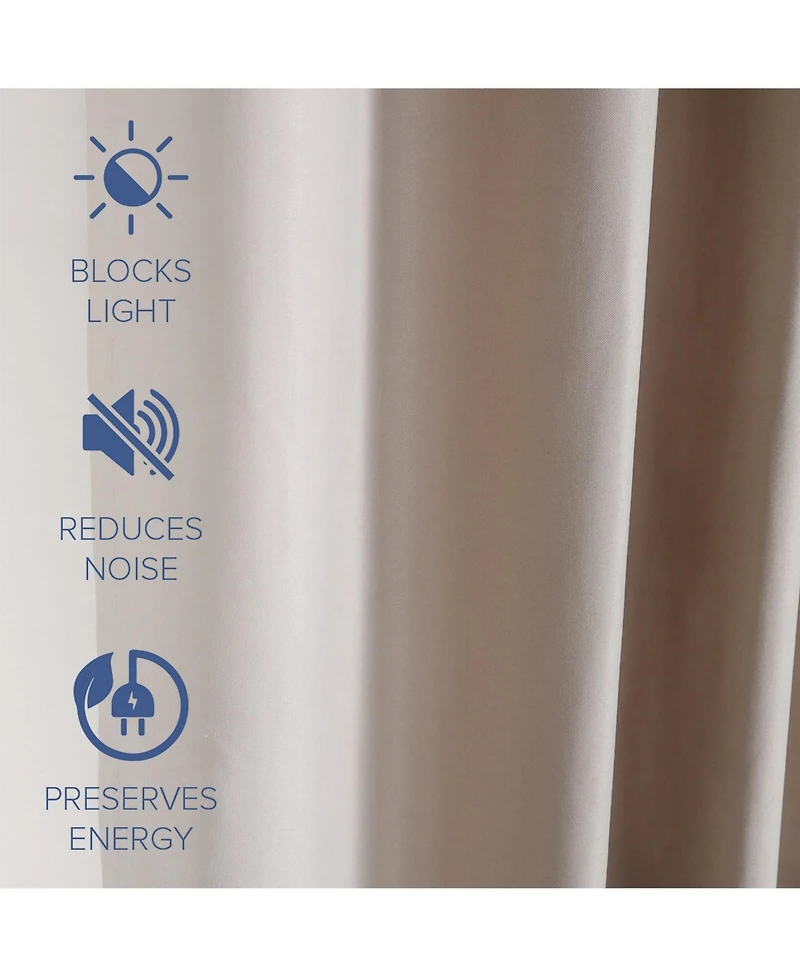 Soft Cotton Feel Twill Polyester Blackout Grommet Pair (2 panels