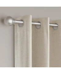 Brushed Serengeti Stria 100% Blackout Grommet Pair (2 panels