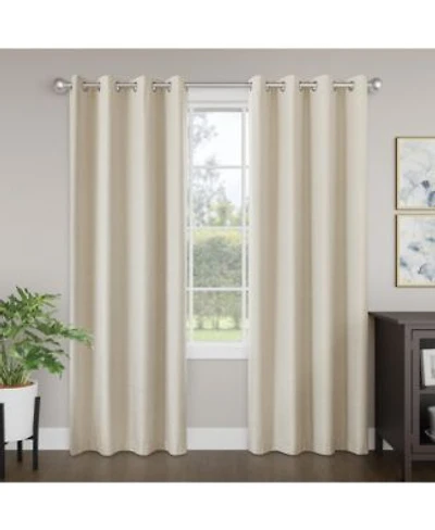 Brushed Serengeti Stria 100 Blackout Grommet Pair 2 Panels 52 Xd7108