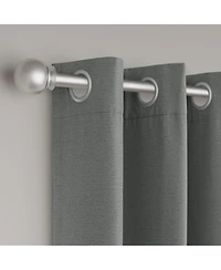 Brushed Serengeti Stria 100% Blackout Grommet Pair (2 panels