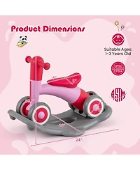 Hongge 3 in 1 Rocking Horse with Detachable Balance Board and Seat