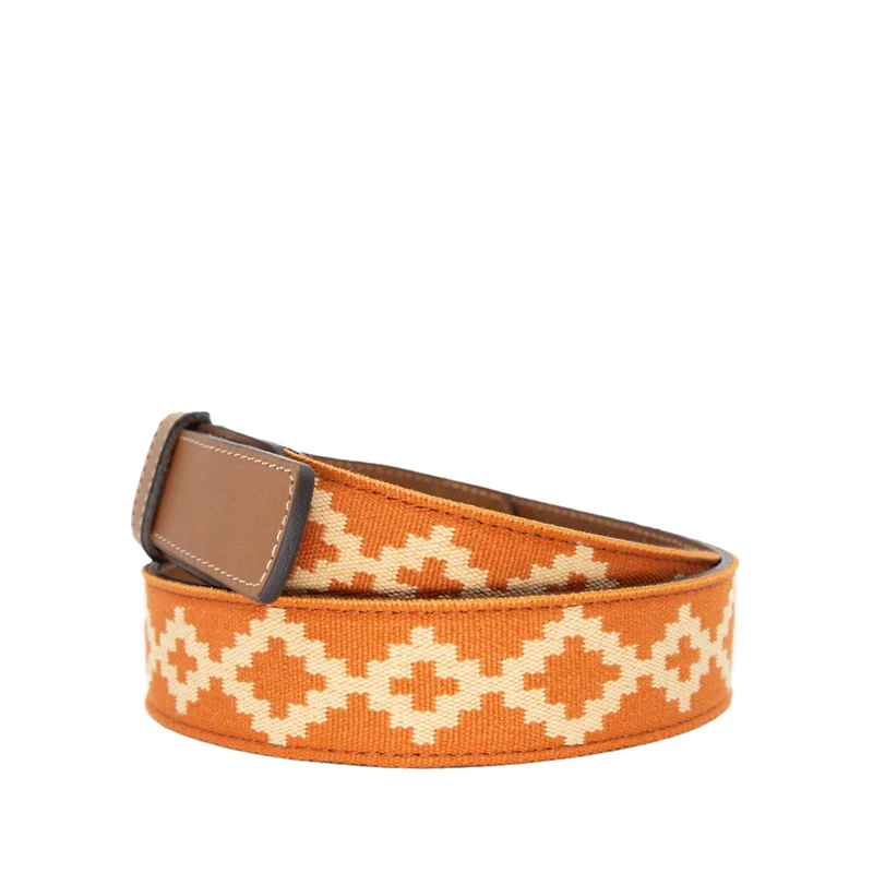 La Matera Men's Talampaya Woven Belt Tan