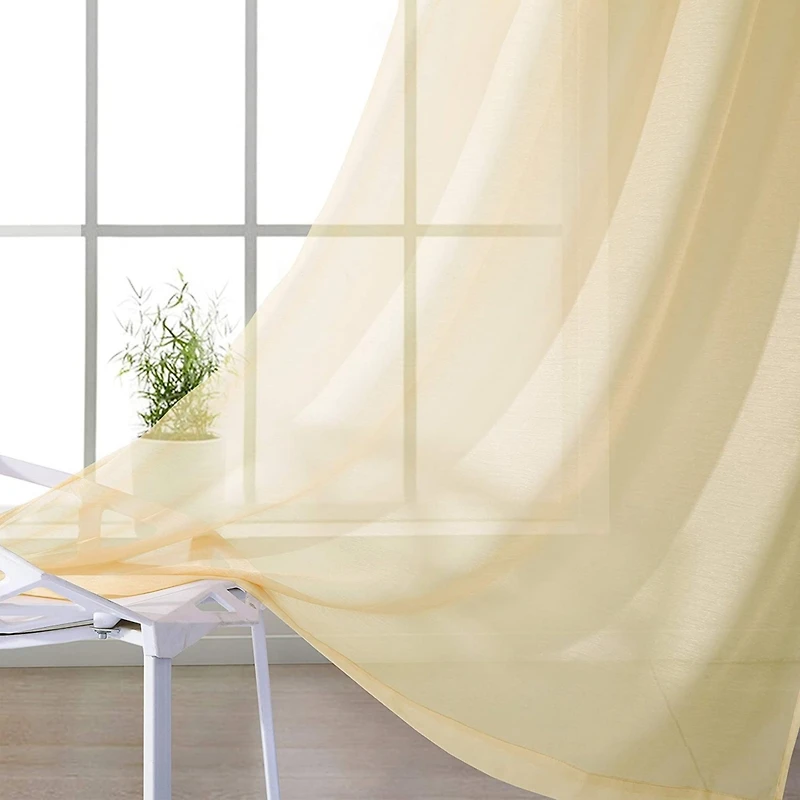 Melrose Semi Sheer Window Panel Set, 110" W x 84" L