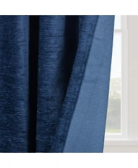 Chenille Solid Room Darkening Back Tab Curtain Panel