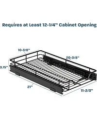 Florida Brands Black Pull Out Cabinet Organizer x 21 In