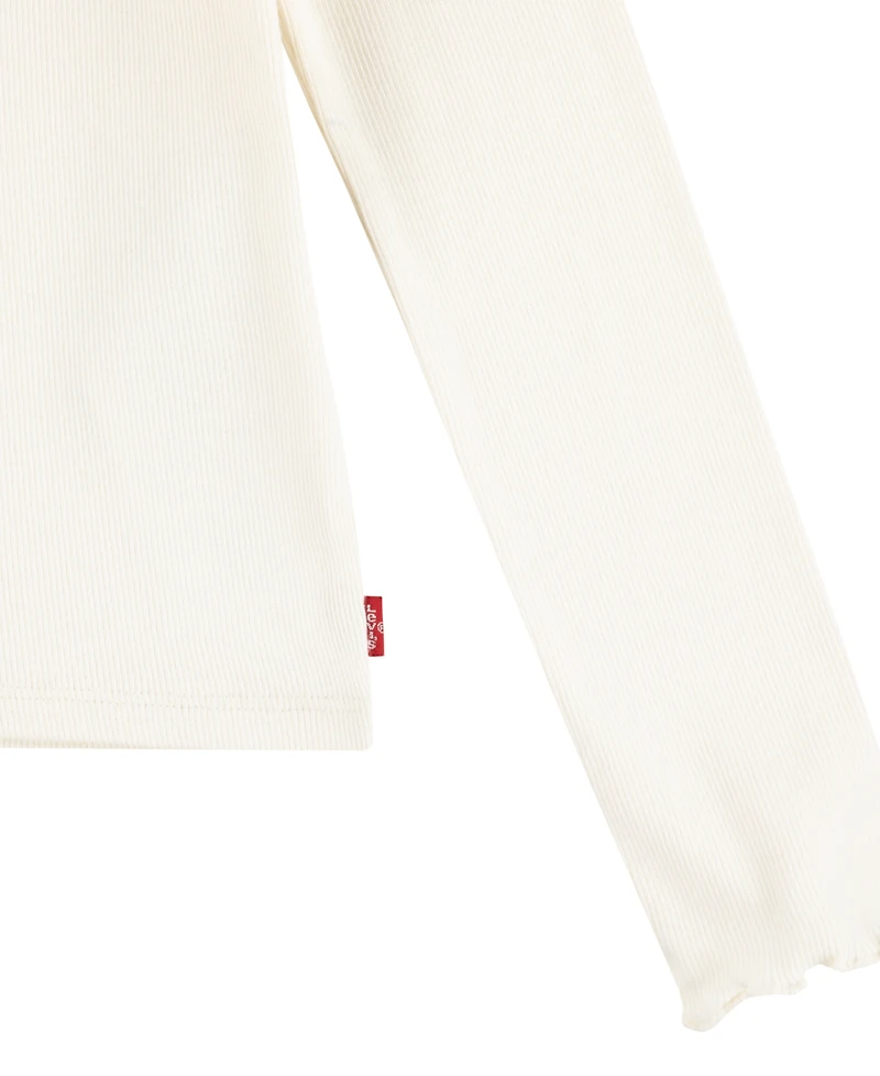 Levi's Little Girls 2-Piece Long Sleeve Top and Sparkle Tiered Skirtall Set