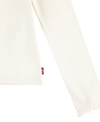 Levi's Little Girls 2-Piece Long Sleeve Top and Sparkle Tiered Skirtall Set