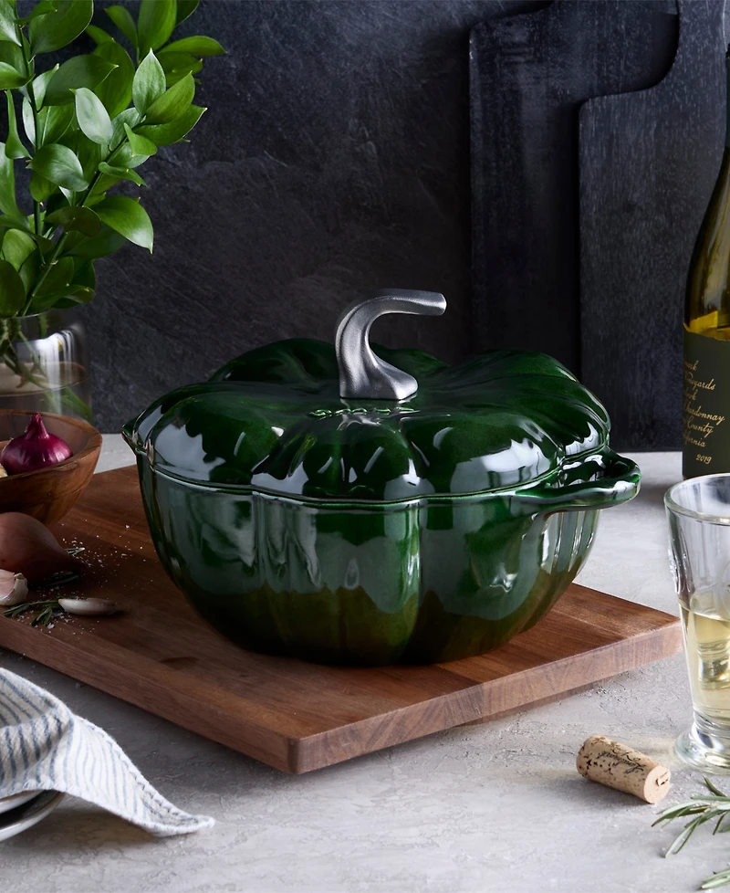 Staub Enameled Cast Iron 3.5 Qt. Basil Pumpkin Cocotte