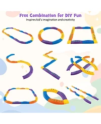 Hongge Colorful Kids Wavy Balance Beam with Textured Surface and Non-slip Foot Pads
