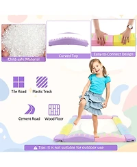Hongge Colorful Kids Wavy Balance Beam with Textured Surface and Non-slip Foot Pads