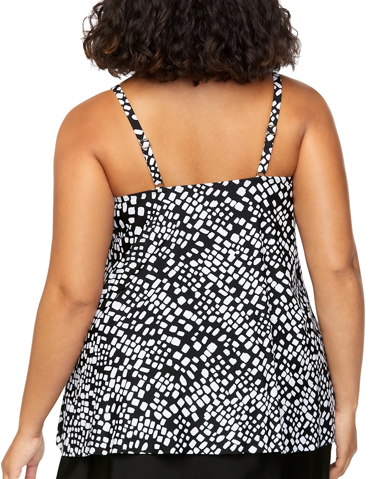 Island Escape Plus Size Cape Town Printed Tankini, Exclusively at Macy's