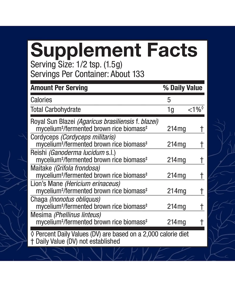 Host Defense Stamets 7 Mushroom Powder - 7 Species Blend