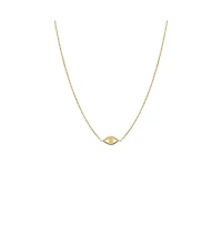 Mini Solid Evil Eye Necklace 14K