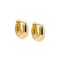 Solid Mini Bubble Huggie Earring 14K