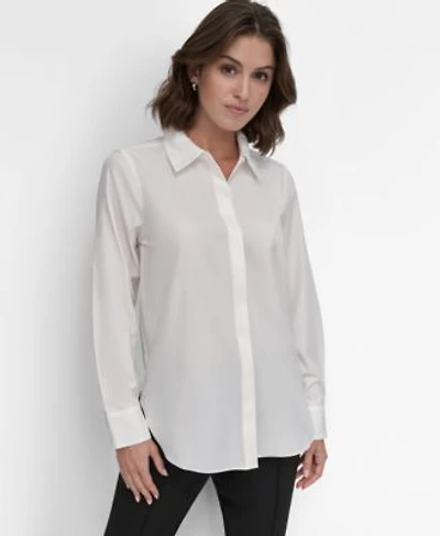 Dkny Womens Button Front Blouse