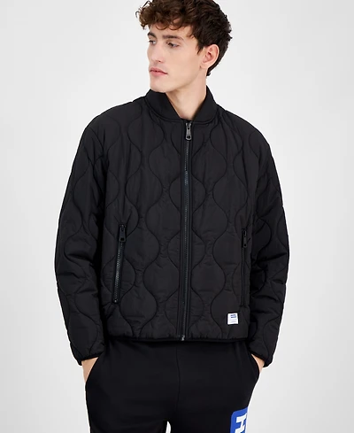 Hugo by Boss Men's Boho2421 Slim-Fit Onion-Quilted Bomber Jacket