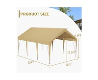 gaomon Carport Canopy 13'x20' Heavy Duty Car Canopy Outdoor Storage Shed Uv Resistant Waterproof Portable Garage for Car, Party
