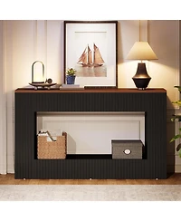 Tribesigns Modern Console Table, 55-Inch Wood Entryway Table with Storage, Narrow Long Sofa Table Behind Couch Table for Living Room, Foyer, Hallway