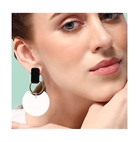 Sohi Women's Block Drop Earrings