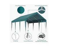 gaomon Carport Canopy 10'x20' Heavy Duty Car Canopy Outdoor Storage Shed Uv Resistant Waterproof Portable Garage for Car, Party, Dark Green