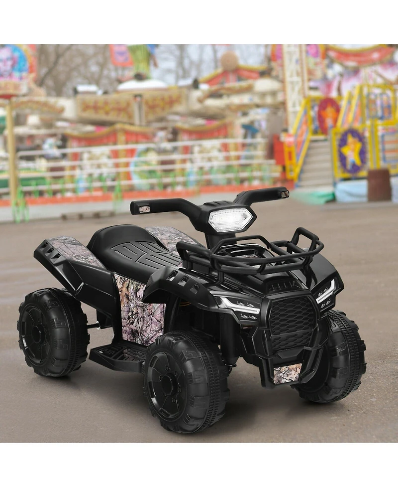 Hongge 6V Kids' Electric Atv Ride-On Quad with Led Lights and MP3 Player