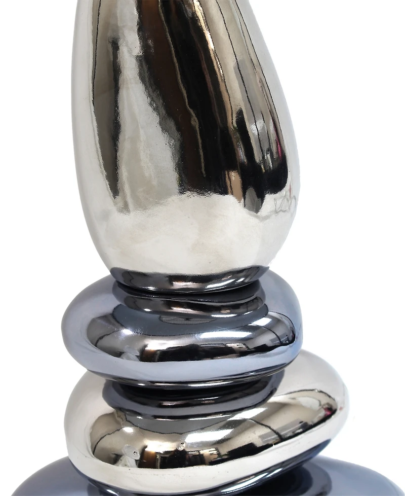 Lalia Home 21.5" Contemporary Ebb and Flow Stacked Stone Table Lamp