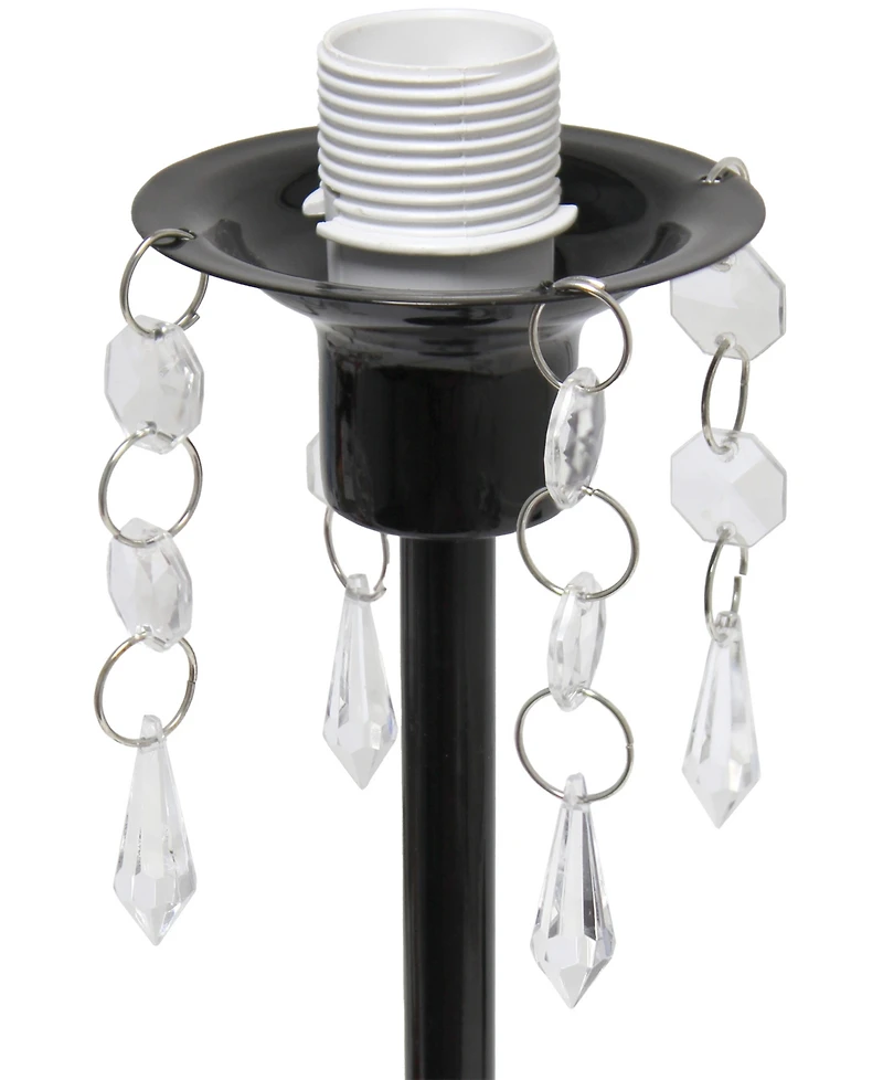 Creekwood Home 17.25" Contemporary Crystal Droplet Table Lamp