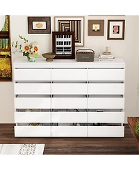 Homsee Modern 15-Drawer Dresser With Anti-Tip Safety And Minimalist Design