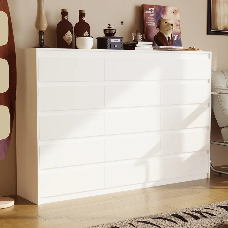 Homsee Modern 15-Drawer Dresser With Anti-Tip Safety And Minimalist Design