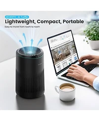 Morento Small Hepa Air Purifier for Bedroom with Fragrance Sponge, Up to 225 Sqft