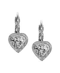 2028 Crystal Heart Drop Earrings