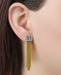 2028 Crystal Multi Chain Linear Earrings
