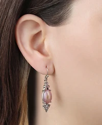 2028 Acrylic Stone Crystal Accent Drop Earrings