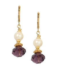 2028 Glass Faux Cultivated Pearl Drop Earrings