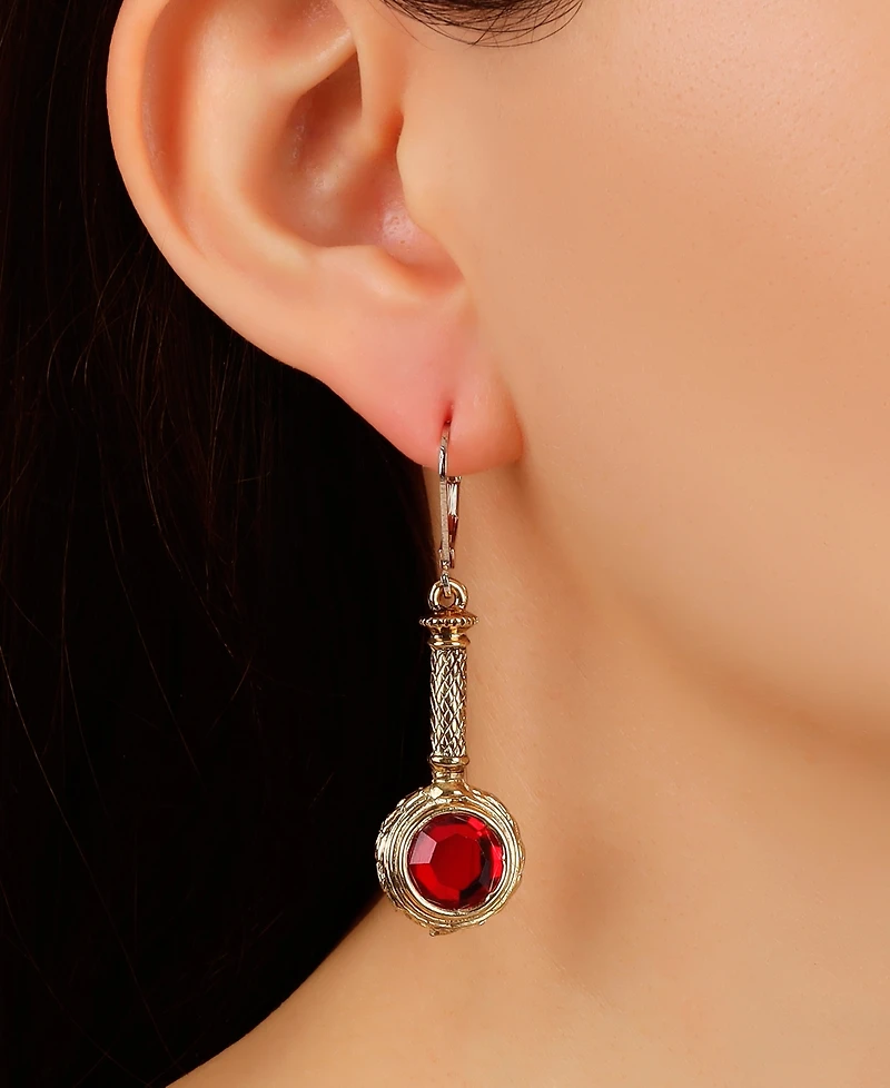 2028 Crystal Magnifier Shape Earrings