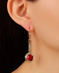 2028 Crystal Magnifier Shape Earrings