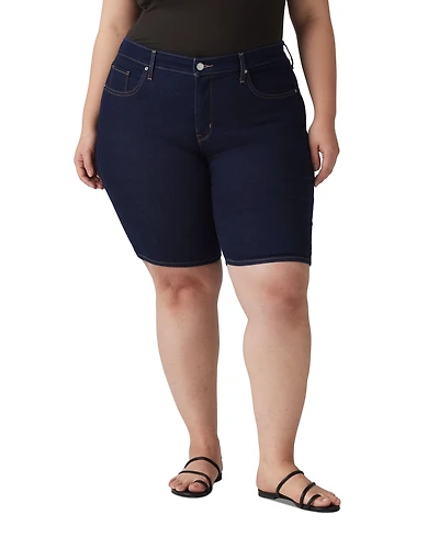 Levi's Plus Mid-Rise Shaping Bermuda Shorts