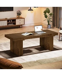 Tribesigns Rectangle Coffee Table: 47.24-Inch Wood Modern Coffee Table Cocktail Table for Living Room, Farmhouse Coffee Table Center Table Tea Table w