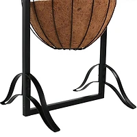 Sunnydaze Decor Hanging Basket Planter Stand with Decorative "Welcome" Sign - 48-Inch Tall