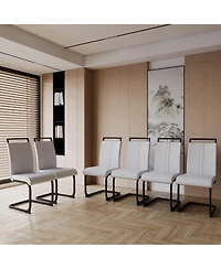 Streamdale Modern Faux Leather Dining Chairs (Set of 2)