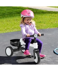 Hongge Toddler Convertible Trike with 86° Limited Steering Angle and Carbon Steel Frame