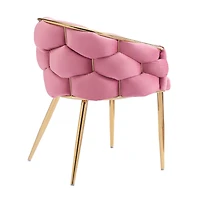 Streamdale Gold-Leg Velvet Accent Chair