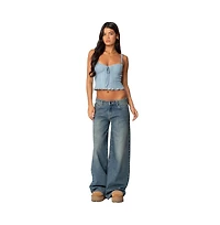 Edikted Women's Lacey knit tank top